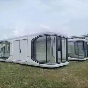 Cabine Modulaire Préfabriquée de Luxe Moderne Type Capsule Spatiale avec Salon, Chambre, Cuisine, Entrée – Idéale pour Hôtel, Gîte ou Usage Portable - Product Image 6