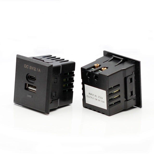 Wall Socket With Type C DC5V 2.5A 3.5A QC Charge Mobile Phone Laptop Computer for Desktop Socket Wall Socket USB C