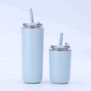 Stainless Steel Tumbler Straw <b>Double</b> <b>Wall</b> Vacuum Insulated Travel <b>Mug</b> Modern Design Leak-Proof Eco-Friendly Boiling Water Safe - Product Image 4