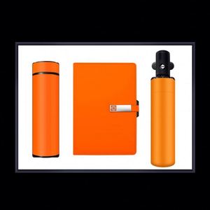 Luxury Oem Magnetic Diary <b>Notebook</b> <b>Set</b> With Vacuum Cup and Auto Umbrella High-End Business Gift for Employees or Guests - Product Image 6