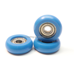 Roda plastik 608 8x36x12.3mm nilon rol katrol dilapisi 608ZZ bantalan untuk pintu geser jendela - Product Image 2