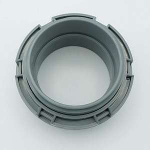 Raccord de tuyauterie industriel double à double prise filetée droite en PVC pour traversée de mur, 50A, Kansaikako P32-004, Japon - Product Image 3