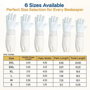 ถุงมือหนังแพะระบายอากาศได้ดีสำหรับการป้องกันผึ้งแขนยาว - Product Image 6