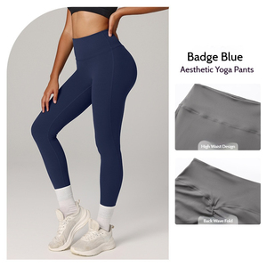 Leggings de Yoga para Mujer al por Mayor, Conjuntos Sólidos de Cintura Alta, de Secado Rápido, Ecológicos, Transpirables, Pantalones Deportivos para Entrenamiento y Fitness - Product Image 4