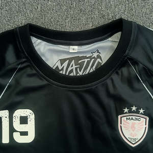 Factory Customized Crew Neck Long Sleeve Soccer Jersey Polyester Breathable Loose Fit Oversized Men's Soccer Uniform - Product Image 3