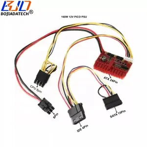 160W Uitgang 24pin Pico Psu Atx Voedingsmodule Met 12V Pci-e 6pin Mannelijke Ingang Connector Voor Mini Pc Computer
