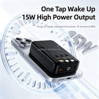 Nuevo Producto, Cargador Portátil de Gran Capacidad, 22.5W Carga Rápida, 20000mAh, Cargador Inalámbrico de 15W, Banco de Energía Magnético con Cables Tipo-C Integrados