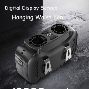 Ventiladores Portátiles Personalizados con Logotipo, Manos Libres, Pantalla Digital de Doble Canal, 12000mAh, Sin Aspas, con Rociador de Agua, para Exteriores y Automóviles - Product Image 3