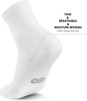 Chaussettes de compression pour hommes et femmes pour la course à pied, le cyclisme, le golf et le travail-Lot de 6 paires avec logo pour le corps.