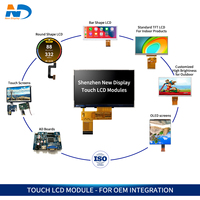 Écran LCD TFT haute luminosité de 10,1 pouces, 1000 nits, avec écran tactile capacitif, résolution 1280*800, interface LVDS