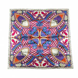 Bandana carré en soie satinée pour homme, 55x55cm (22''x22''), avec logo personnalisé imprimé, foulard en soie pour cheveux - Product Image 3