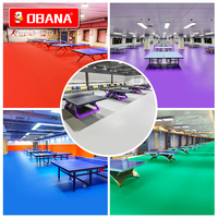 Tapis de sol pour terrain de tennis de table en plastique écologique OBANA approuvé par l'ITTF, épaisseur 4,5 mm, absorption des chocs