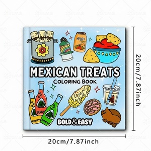 Libro <span class=keywords><strong>da</strong></span> <span class=keywords><strong>colorare</strong></span> in polpa <span class=keywords><strong>di</strong></span> cotone a tema cucina messicana: Illustrazioni divertenti <span class=keywords><strong>di</strong></span> <span class=keywords><strong>cibo</strong></span> per bambini, pagine creative per disegnare e attività <span class=keywords><strong>di</strong></span> pittura - Product Image 5