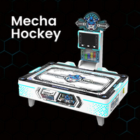 Table de hockey à air multi-balles à monnayeur pour parc d'attractions, avec écran LCD, machine de jeu d'intérieur en métal, version anglaise