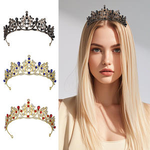 Tocado Rojo de Princesa Estilo Hada, para Cumpleaños de Dieciocho Años, con Cristales, Accesorios para el Cabello, Corona de Novia Dulce, Hecho de Aleación - Product Image 3