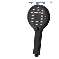 OFFO Pommeau de Douche à Main en Plastique ABS, 6 Modes, Haute Pression, Débit Réglable, Chromé, pour Faible Pression d'Eau, Fixation Murale