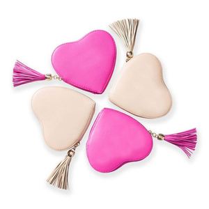 Colorful Pouch Keychain Luxury Private Label Mauve <b>Zip</b> Coin <b>Purse</b> - Product Image 1