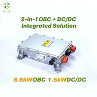 Cargador de Batería Integrado CTS OBC DCDC 3.3kW/6.6kW 72V, Convertidor DCDC a Bordo, Combo con Ventilador para Autos Eléctricos, Carritos de Golf