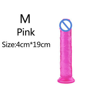 Different Sizes Realistic Anal Dildo Vibrator for Women-Waterproof Eco-Friendly Colorful Crystal <strong>Rubber</strong> - Product Image 3