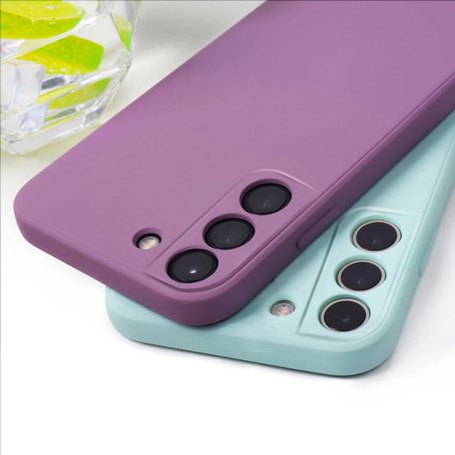 Square Liquid Silicone Phone Case for Samsung Galaxy S22 S21 S20 S10 Ultra Plus FE A32 A72 A73 A03S A52 A23 A12 4G 5G Note 20 10