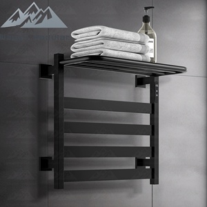 Wayon - <span class=keywords><strong>Toallero</strong></span> Calefactor de Lujo de Acero Inoxidable, Montaje en Pared, Color Gris Metálico, Calentador de Baño - Product Image 1