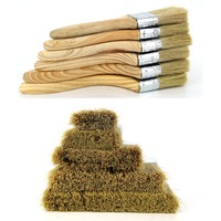 Manche en bois pinceau à poils plats brosse de peinture murale pour armoires murales maison retouches poussière nettoyage industriel