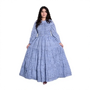 Robe Courte Femme Imprimé Pois Bleus Col Halter Coupe Moulante Taille Naturelle Sexy Club Coupe Classique 100% Coton Non Tissé Poches - Product Image 1
