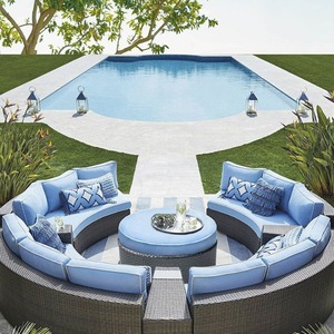 Conjunto de Sofás Modernos para Jardín, Mimbre Sintético, Sofá de Terraza con Cojines Impermeables, Duradero y Ecológico - Product Image 3