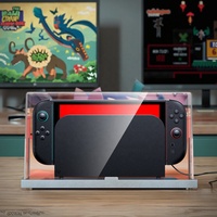 Kotak Pelindung Debu Grosir BJBT untuk Konsol Switch 2, Casing Akrilik Transparan Anti Debu untuk Nintendo Switch