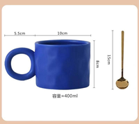Tasses à café en céramique nordique créatives de 400ml tasse de latte mate personnalisable pour le lait