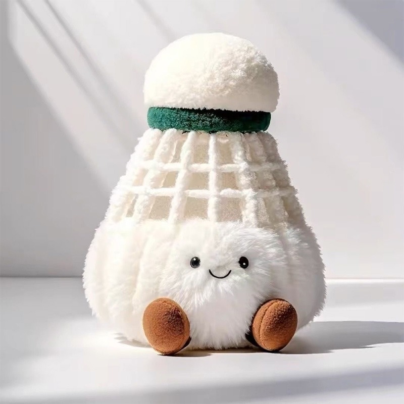 Pendentif Badminton Peluche – Poupée Douce Pour Sac à Dos Et Clés – 15 Cm – Polyester – Cadeau Sport