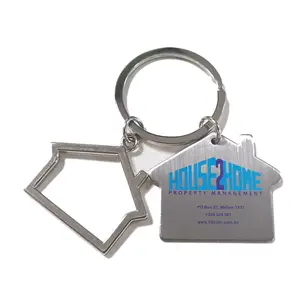 Suppliers Process rich Lettering arts Party Note Eco-friendly Double decker house metal keychain