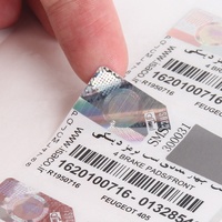 Etiqueta de Código QR Holográfica 3D de Diseño Único con Código de Barras, Seguridad a Prueba de Manipulaciones, Pegatinas de Hologramas Personalizadas