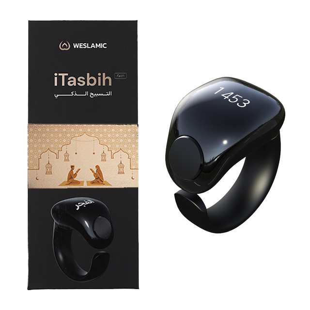 Smart Muslim Tasbih Ring with Wireless Charging for BT  Prayer Reminder Zikr Counter IOS Operation-Weslamic Itasbih