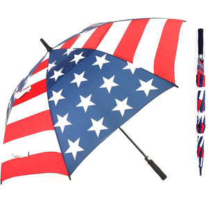 Parapluie Droit Américain Coupe-Vent Semi-Automatique Ouverture Rapide 30 Pouces 8 Baleines Double Canopée Ventilée en Pongee 190T avec Logo Personnalisé - Product Image 1