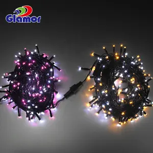 Guirlande lumineuse led avec câble en PVC, 120V 230V, chaîne de lumière rétractable pour événements, féerique de noël