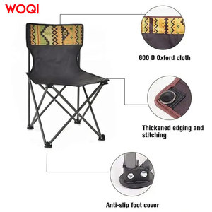 Silla Plegable Woqi para Exteriores, Portátil, de Aluminio y Acero, Color Café, con Tela Oxford 600D y Cubierta Antideslizante para los Patas - Product Image 1