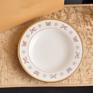 ชุดอาหารค่ำลายขอบทองรูปผีเสื้อสุดหรู ขายดีประจำปี 2026 ทำจากเซรามิกเนื้อ Bone China ราคาสมเหตุสมผล สำหรับใช้ในบ้าน - Product Image 3