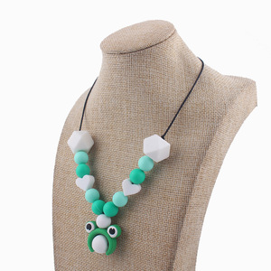 Collar de dentición de bebé mordedor de silicona gratis juguete mamá lactancia masticable joyería colgante collar - Product Image 2