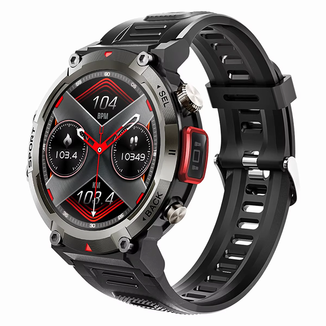 Good Price S100 Smart Watch 2025 Flashlight Reloj Inteligente Connected Outdoor Sport Round Shape Smartwatch for Men