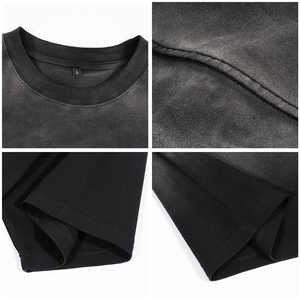 Tshirt Sunfade swear Streetwear 280 Gsm dei pesi massimi Sunfade Boxy Fit t Shirt Sunfade vestiti di personalizzazione completa per gli uomini - Product Image 4