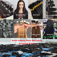 Pelucas de Cabello Humano con Frente de Encaje de 30 Pulgadas, Peluca de Cabello Humano con Encaje Completo HD 13x6 sin Pegamento, Cabello Virgen con Cutícula Alineada, Cabello Liso Natural