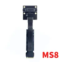 Câble d'extension haute vitesse M.2 MEKY pour ordinateur Protocole PCIe 4.0 NVMe Fils plaqués argent Prise verticale M.2