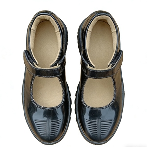 En stock – Escarpins Mary Jane noirs en cuir verni, confortables, à bout carré, talon épais moyen, légers, pour le bureau et toutes occasions - Product Image 6
