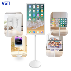 Wholesale 21.5 Inch HDTV <b>Portable</b> Mobile <b>TV</b> Display Android12 White 4GB+128GB Smart Screen LED Moveable Charging Capabilities Mo - Product Image 2