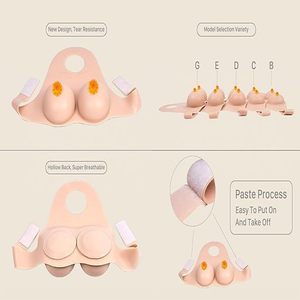 Formes de seins d'été en silicone, faux plastron en silicone B-G CUP faux seins pour travestis Drag Queen <span class=keywords><strong>Cosplay</strong></span> - Product Image 5