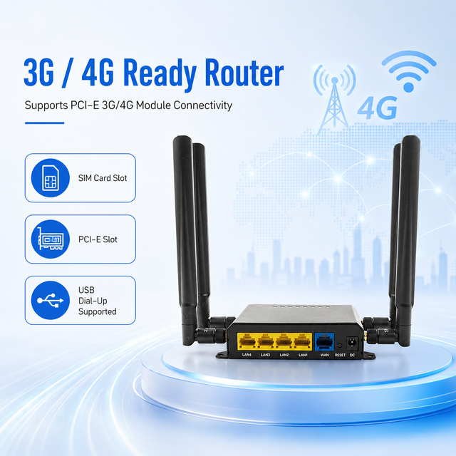 4G LTE Router with SIM Card Slot 300Mbps Unlocked Wireless Mobile WiFi Hotspot Routers With SMA Antennas for Enterprise Router