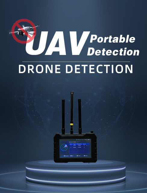 Portable Handheld UAV FPV Signal Interception Device 70Mhz to 6.2GHz Full Frequency DJI Drone Signal Detector