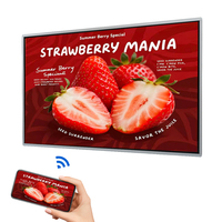 Pantalla LCD para Menús, Pantalla Digital Publicitaria Full HD 1080p, CMS Integrado, Basado en Android, IP3, Montaje en Pared, para Uso Comercial en Interiores