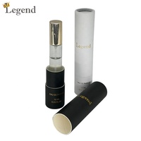 Boîte cylindrique vide en papier blanc et noir personnalisée pour tube de parfum de 10 ml, boîte ronde pour flacon d'huile essentielle ou de Cologne de 12 ml, emballage